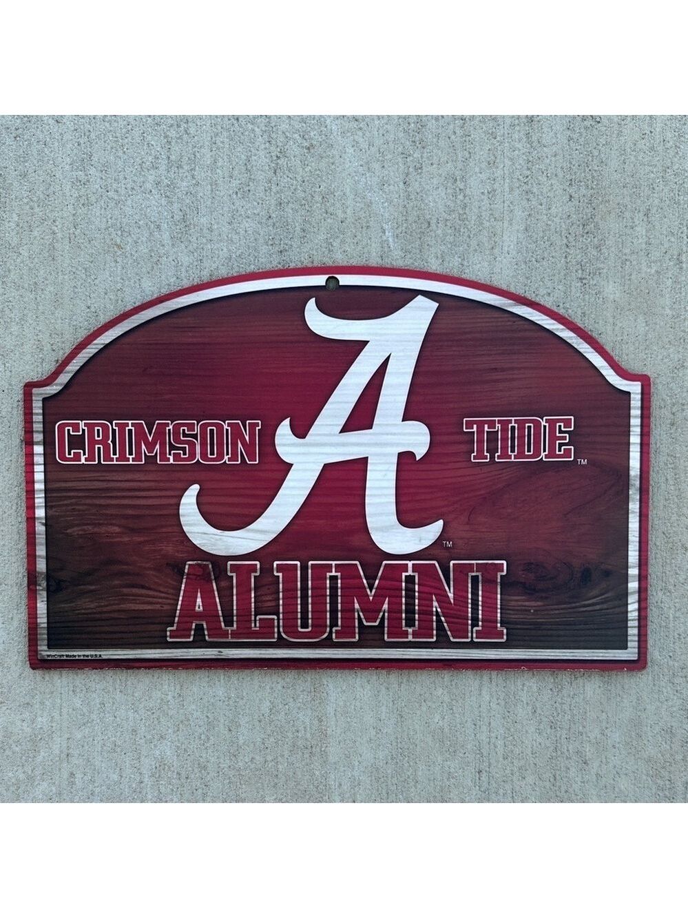 Alabama Crimson Tide Alumni Wall Sign with Holographic sticker in place